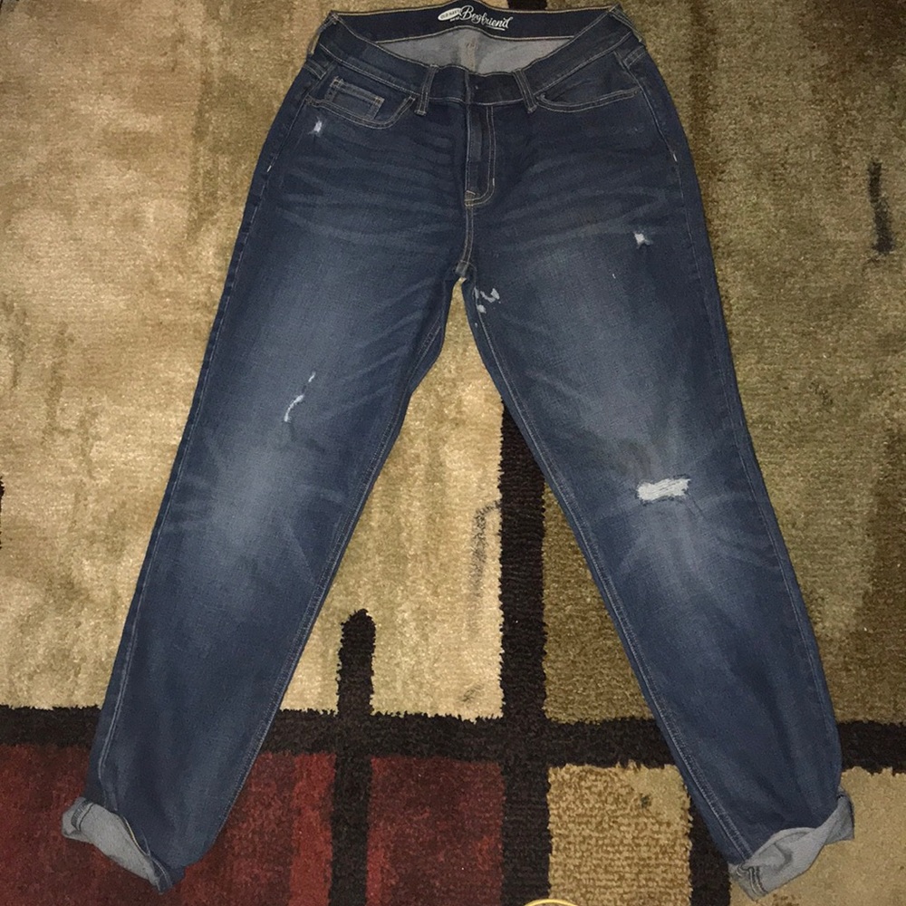 Old navy boyfriend jean dark wash